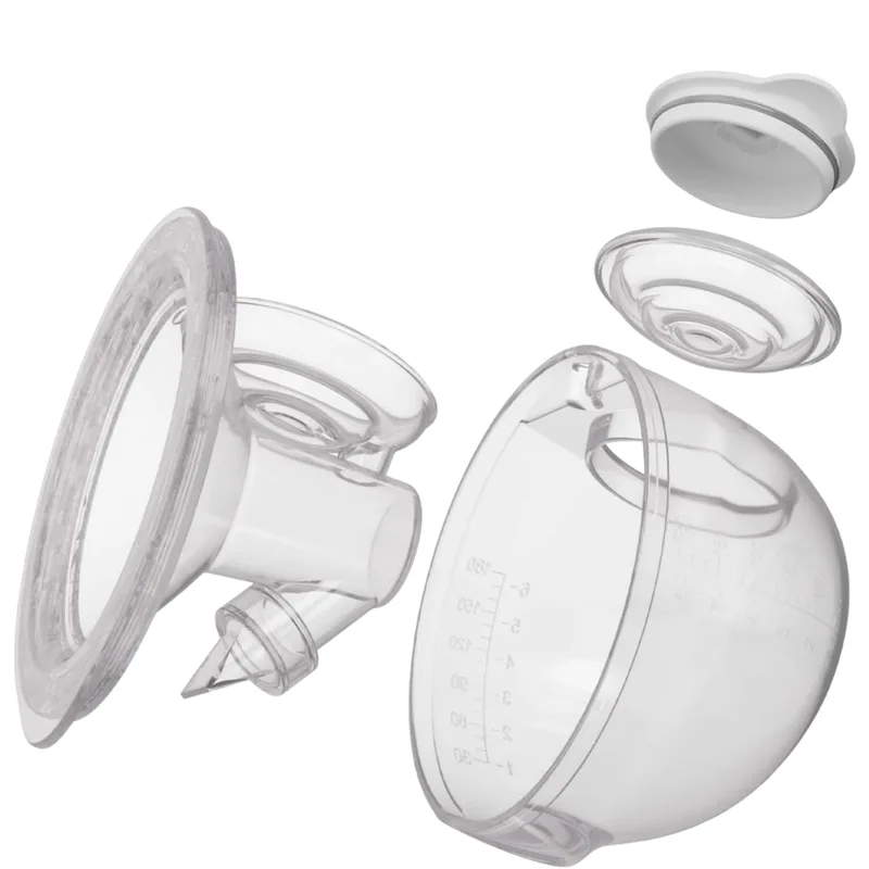 GENTLEFLOW Hands-Free Dubbele Borstkolf – Elektrische – Draadloos & Zeer Stil - Drievoudig Systeem met 9 Niveaus - Licht – 2 x 180 ml Reservoir – 4 Borstschilden (17–24 mm) von Kinderkraft in Gold – Produktfoto 4 von 4