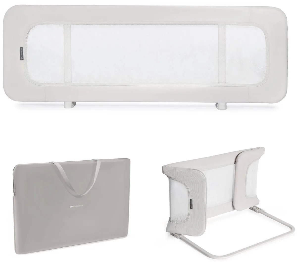GUARD & DREAM - Bedhekje - Opvouwbaar 120 cm - Inklapbaar de Kinderkraft en Beige – photo produit