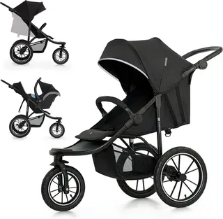 HELSI 2 - Kinderwagen - All-terrain - 3 Luchtbanden von Kinderkraft in Schwarz – Produktfoto 1 von 4