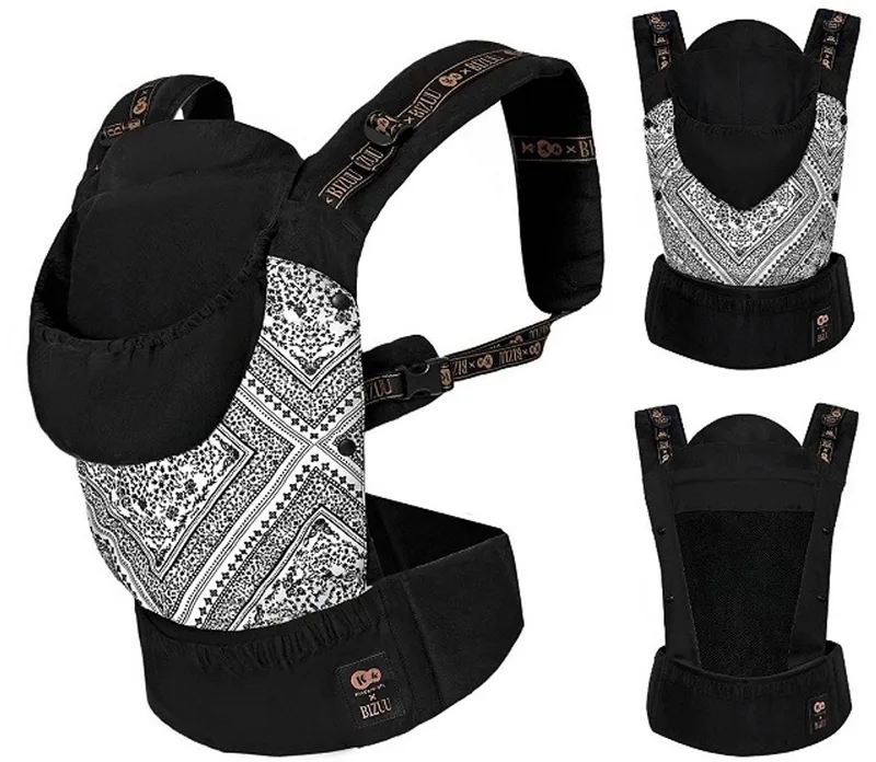 HUGGY Draagzak - Voor 3 Maanden tot 20 kg - 2 Draagposities, Verstelbaar Paneel en Heupriem fra Kinderkraft i Lunar Black – produktbillede