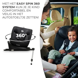 I-360 I-SIZE Autostoel – 40-150 cm – Met Isofix – Groep 0/1/2/3 – Tot 12 Jaar von Kinderkraft in Grau – Produktfoto 4 von 4