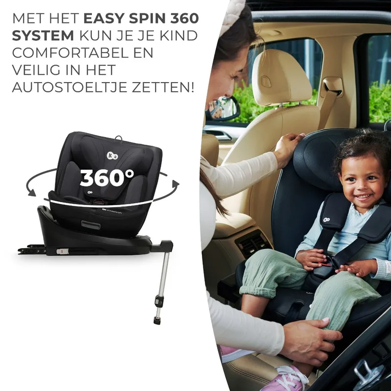 I-360 I-SIZE Autostoel – 40-150 cm – Met Isofix – Groep 0/1/2/3 – Tot 12 Jaar von Kinderkraft in Grau – Produktfoto 4 von 4