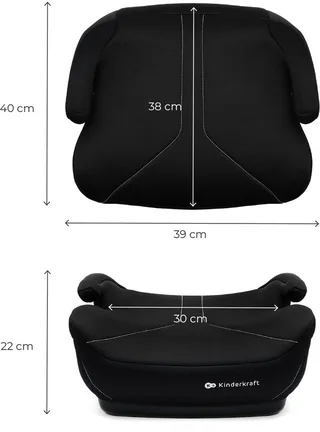 I-BOOST 2 i-Size - Zitverhoger - Autostoel Booster - 125-150 cm 22-36 kg – 6-12 Jaar – R129 Goedgekeurd by Kinderkraft in Black – product photo 3 of 4