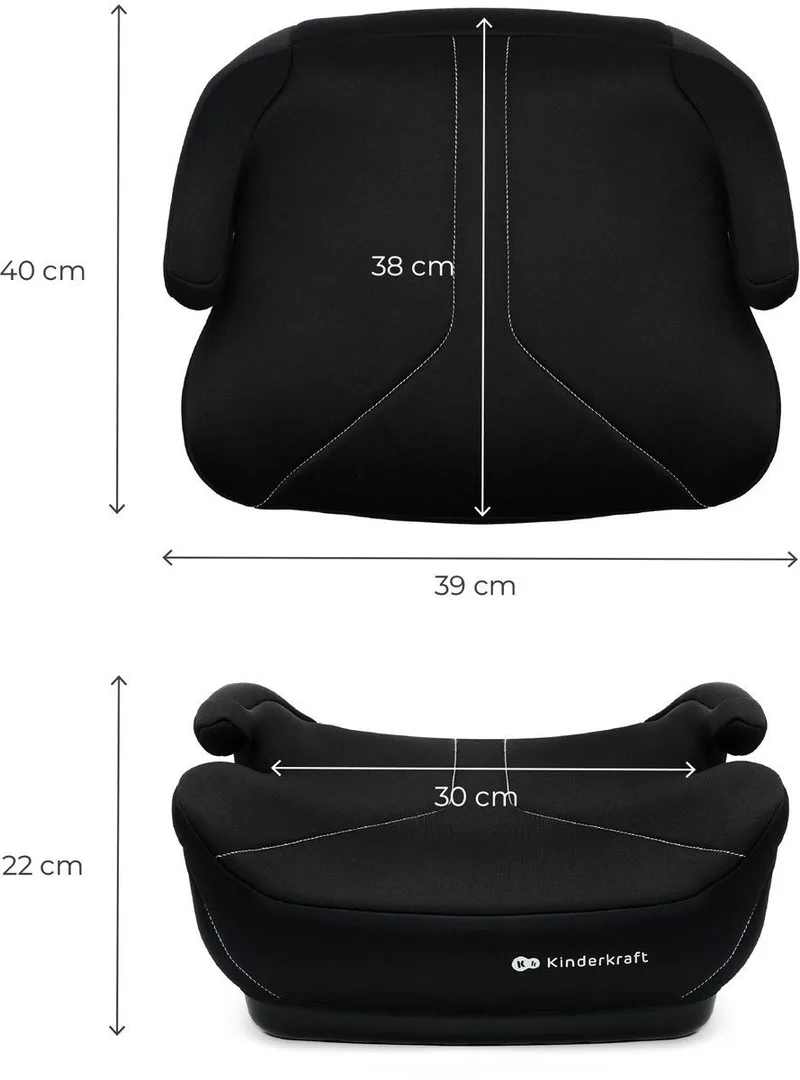 I-BOOST 2 i-Size - Zitverhoger - Autostoel Booster - 125-150 cm 22-36 kg – 6-12 Jaar – R129 Goedgekeurd by Kinderkraft in Black – product photo 3 of 4