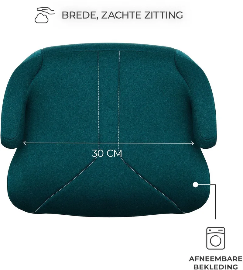 I-BOOST 2 i-Size - Zitverhoger - Autostoel Booster - 125-150 cm 22-36 kg – 6-12 Jaar – R129 Goedgekeurd by Kinderkraft in Green – product photo 2 of 4