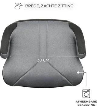 I-BOOST 2 i-Size - Zitverhoger - Autostoel Booster - 125-150 cm 22-36 kg – 6-12 Jaar – R129 Goedgekeurd by Kinderkraft in Grey – product photo 2 of 4
