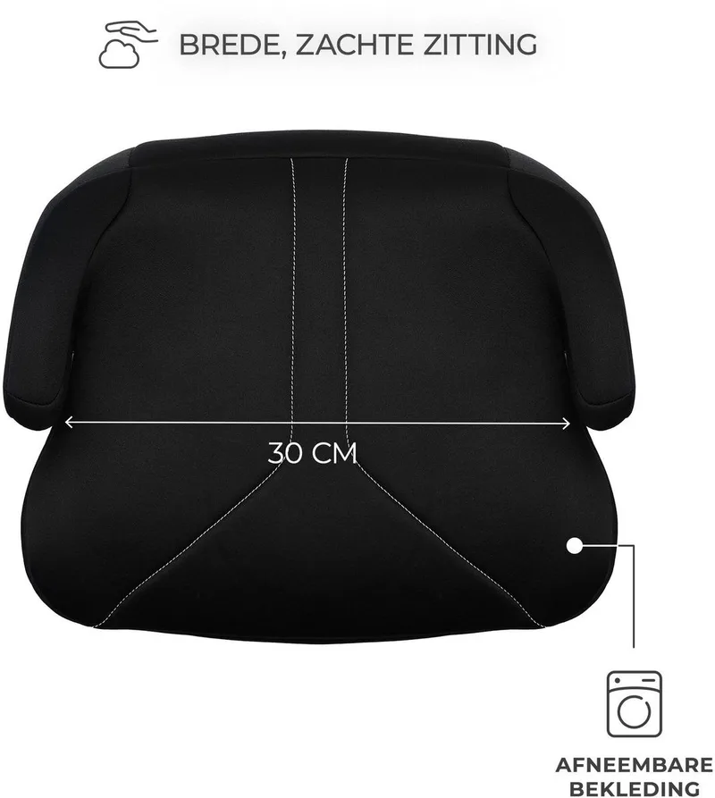 I-BOOST 2 i-Size - Zitverhoger - Autostoel Booster - 125-150 cm 22-36 kg – 6-12 Jaar – R129 Goedgekeurd by Kinderkraft in Black – product photo 2 of 4
