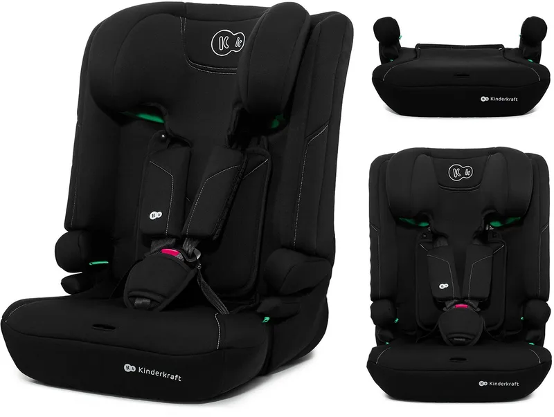I-COMFY Autostoel 3-in-1 i-Size – 76-150 cm – Groep 1/2/3 – Goedgekeurd de Kinderkraft en Zwart – photo produit