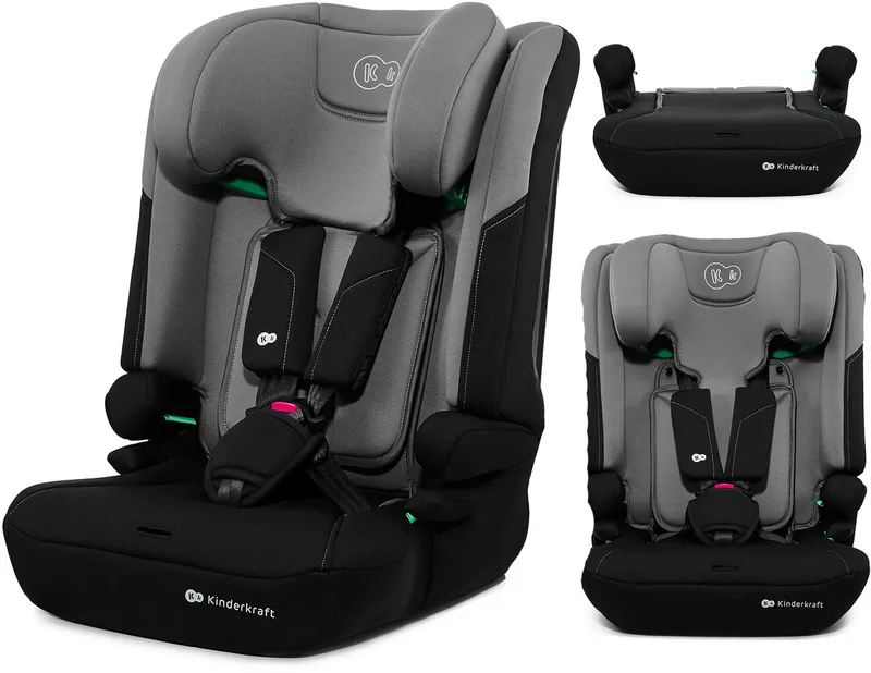 I-COMFY Autostoel 3-in-1 i-Size – 76-150 cm Hoge Rugleuning – Grijs by Kinderkraft in Groen – product photo