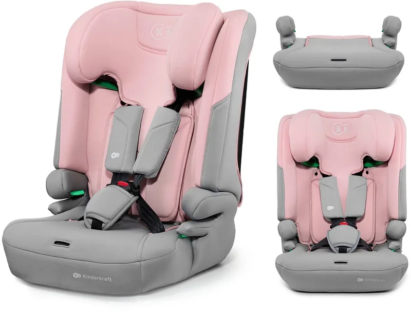 I-COMFY Autostoel 3-in-1 i-Size – 76-150 cm – Verstelbare Hoofdsteun by Kinderkraft in Roze – product photo