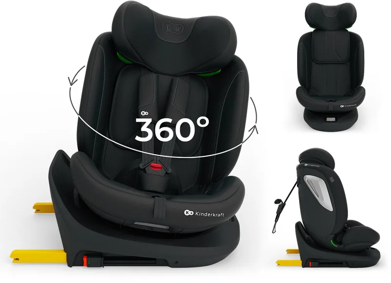 I-GROW 2 PLUS Autostoel – 40-150 cm i-Size – Met Isofix – Groep 0/1/2/3 – Tot 12 Jaar de Kinderkraft en Zwart – photo produit