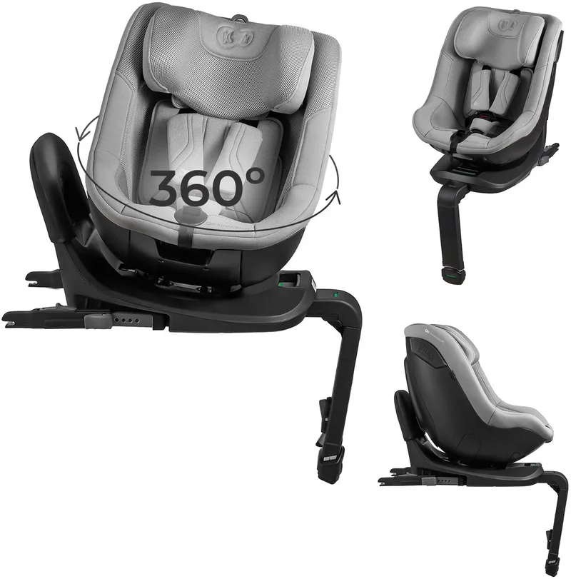 I-GUARD PRO Autostoel – 61-105 cm – i-Size – Met Isofix – 360° Draaibaar by Kinderkraft in Grijs – product photo