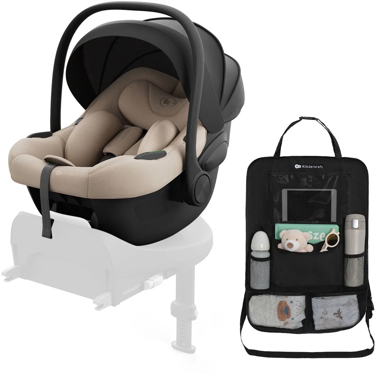 I-LITE - Autostoel - i-Size - Lichtgewicht 3,2 kg - incl. auto-organizer de Kinderkraft en Beige – photo produit