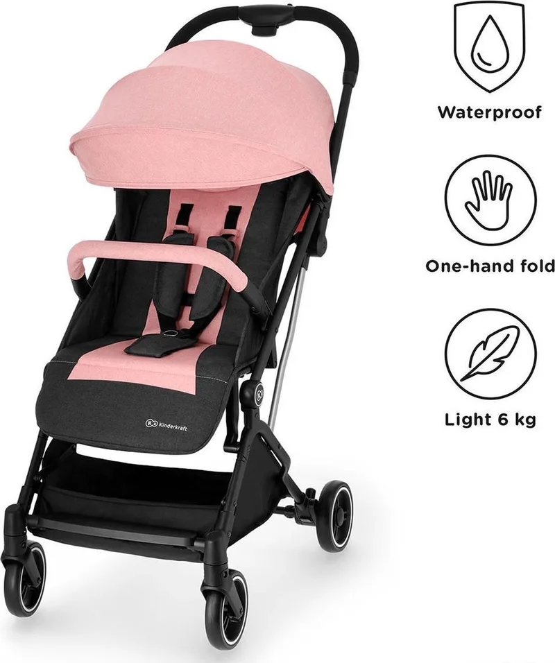 INDY - Wandelwagen - Lichte 6.4 kg - snelle uitvouwsysteem de Kinderkraft en Roze – photo produit