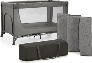 JOY 2 - Reisbed 2-in-1 - Voor baby's tot 15 kg - Compact inklapbaar - Met draagtas von Kinderkraft in Grau – Produktfoto 1 von 5