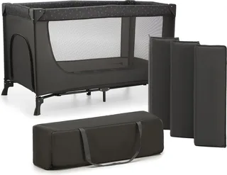 JOY LIGHT - Reisbed 2-in-1 - Voor baby's tot 15 kg - Snel en eenvoudig inklapbaar - Grijs by Kinderkraft in Dark grey – product photo 1 of 5