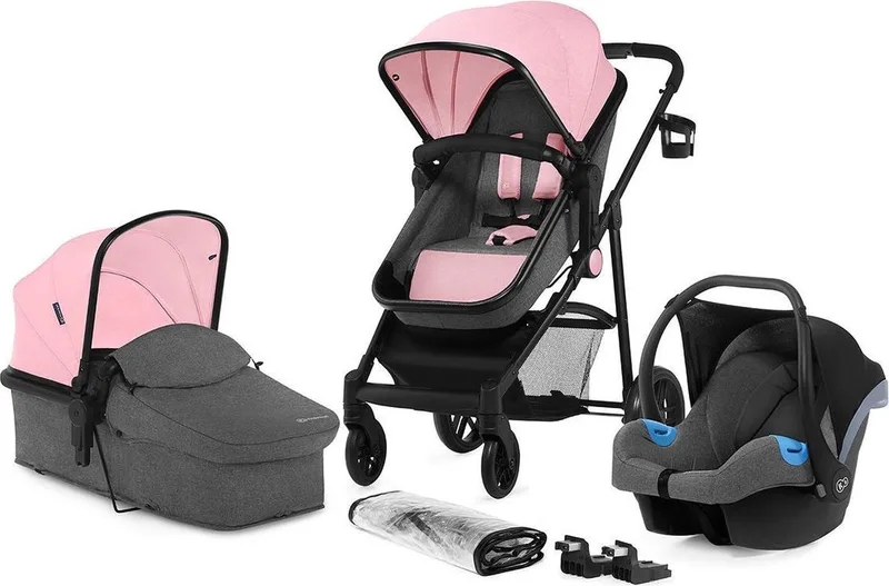Juli 3 in 1 Kinderwagen - Inclusief Autostoel - Pink de Kinderkraft en Roze – photo produit