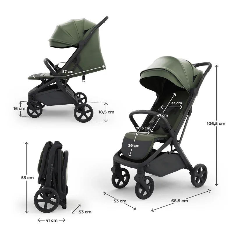 Kinder-Buggy NUBI 3 by Kinderkraft in Green – product photo 3 of 3