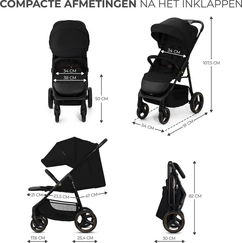 Kinder-Buggy TRIG 3 by Kinderkraft in Black – product photo 4 of 4