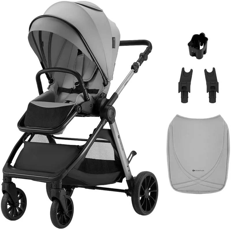 Kinder-Buggy VESTO 2, (Set, 6-tlg) van Kinderkraft in Grijs – productfoto