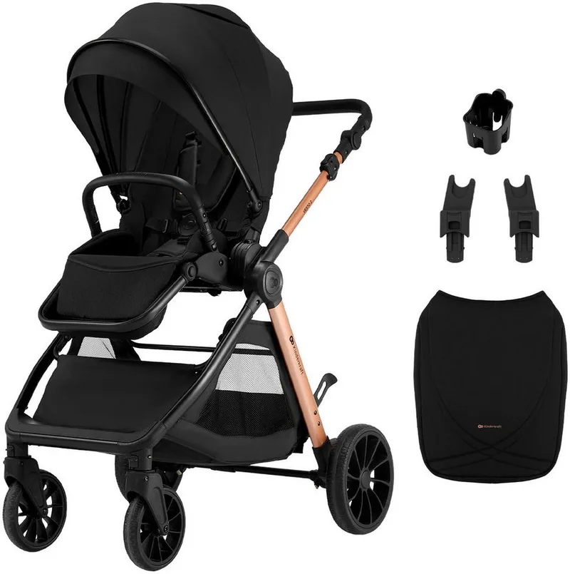 Kinder-Buggy VESTO 2, (Set, 6-tlg) van Kinderkraft in Schwarz – productfoto