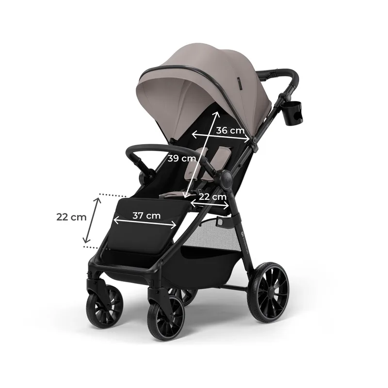 Kinderwagen Sportwagen GRANDE 2 by Kinderkraft in Beige, 95 × 53,5 × 105 mm – product photo