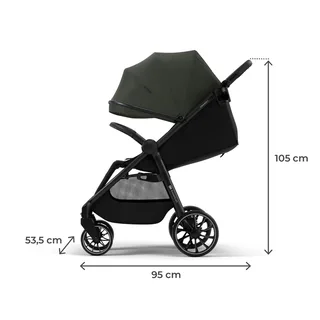Kinderwagen Sportwagen GRANDE 2 von Kinderkraft in Grün, 95 × 53,5 × 105 mm – Produktfoto 3 von 3
