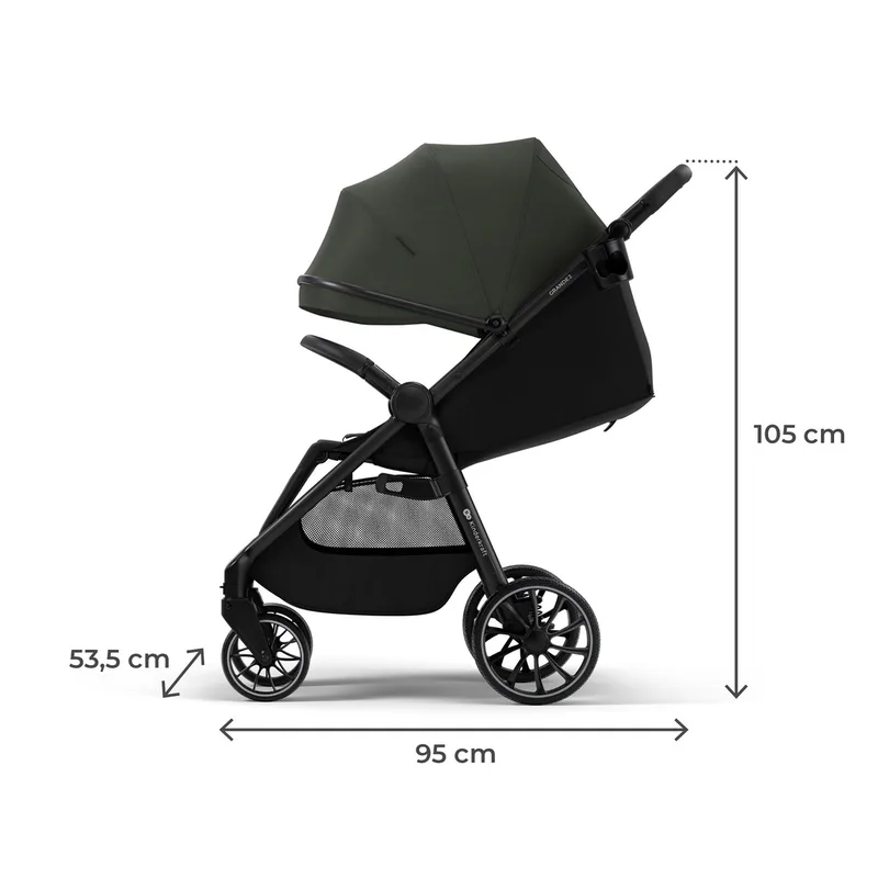 Kinderwagen Sportwagen GRANDE 2 von Kinderkraft in Grün, 95 × 53,5 × 105 mm – Produktfoto 3 von 3