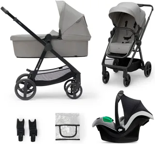 Kombi-Kinderwagen NEWLY 3IN1 MINK PRO, (Set) von Kinderkraft in Grau – Produktfoto 1 von 4