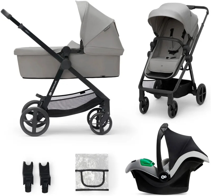 Kombi-Kinderwagen NEWLY 3IN1 MINK PRO, (Set) van Kinderkraft in Grau – productfoto