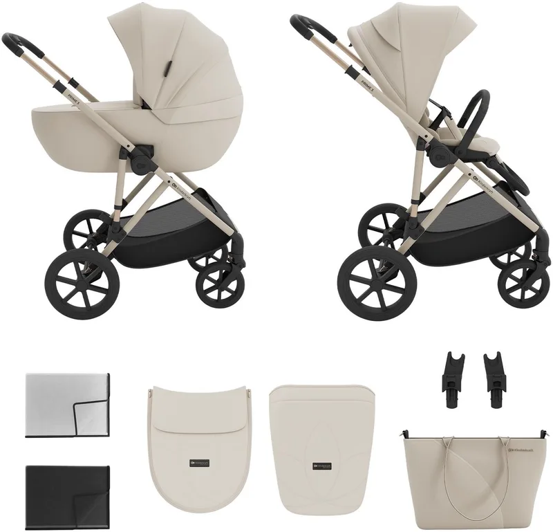 Kombi-Kinderwagen PRIME 3 2in1, (Set) van Kinderkraft in Beige – productfoto