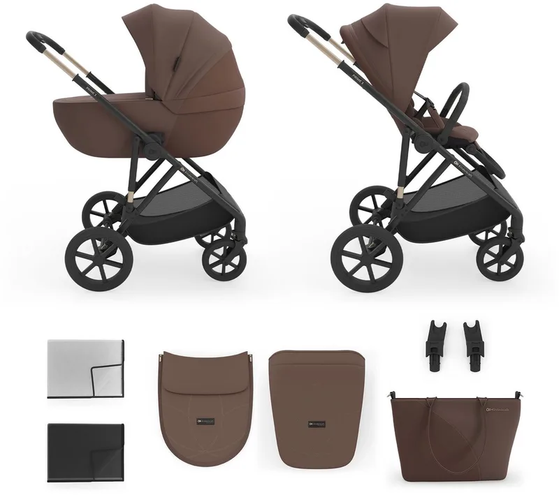 Kombi-Kinderwagen PRIME 3 2in1, (Set) van Kinderkraft in Braun – productfoto