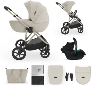 Kombi-Kinderwagen PRIME 3 3in1, (Set), inkl. Babyschale MINK von Kinderkraft in Beige – Produktfoto 1 von 4