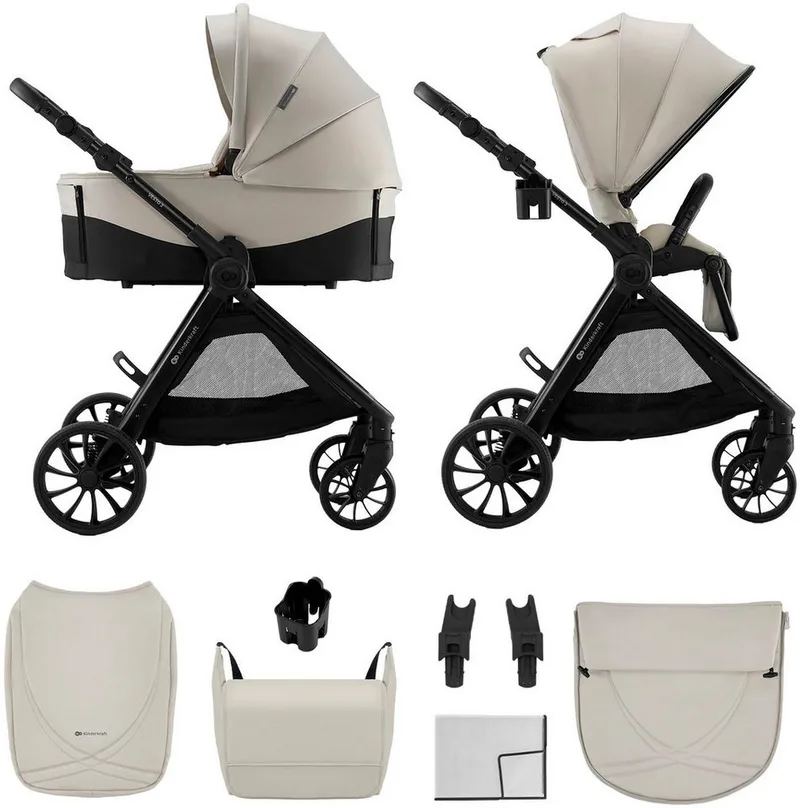 Kombi-Kinderwagen VESTO 2 - 2in1, (Set, 10-tlg) van Kinderkraft in Beige – productfoto