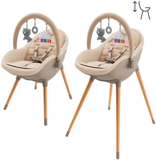 Kombihochstuhl FINI UP 2in1 (Set, 2 St), mit Spielbügel von Kinderkraft in Beige – Produktfoto 5 von 5