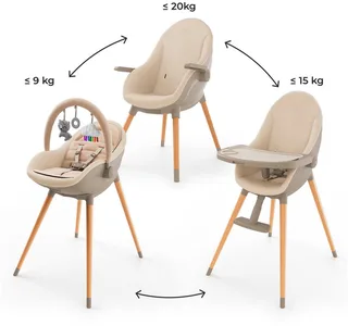 Kombihochstuhl FINI UP 2in1 (Set, 2 St), mit Spielbügel von Kinderkraft in Beige – Produktfoto 4 von 5