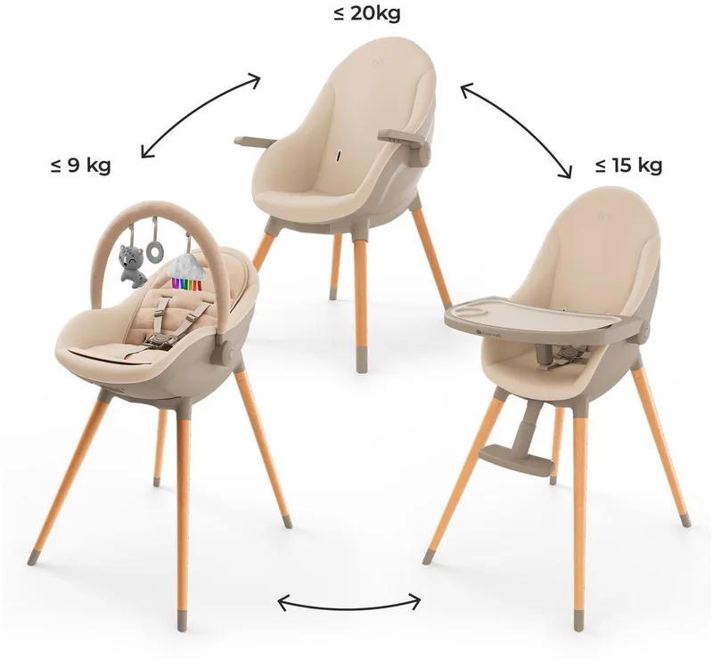 Kombihochstuhl FINI UP 2in1 (Set, 2 St), mit Spielbügel von Kinderkraft in Beige – Produktfoto 4 von 5
