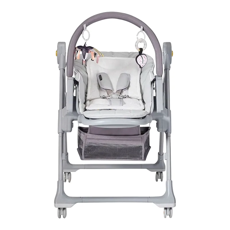 LASTREE 2-in-1 Wip- en Kinderstoel - Voor Baby’s tot 15 kg - Verstelbare Rugleuning, Voetsteun en Hoogte, Inclusief Speeltjes by Kinderkraft in Grey – product photo 3 of 3