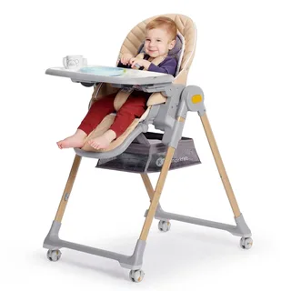 LASTREE – 2-in-1 Wipstoel en Kinderstoel – 5 Hoogte-instellingen – Inclusief Speeltjes – Makkelijk te Reinigen – Tot 15 kg von Kinderkraft in Beige – Produktfoto 3 von 3