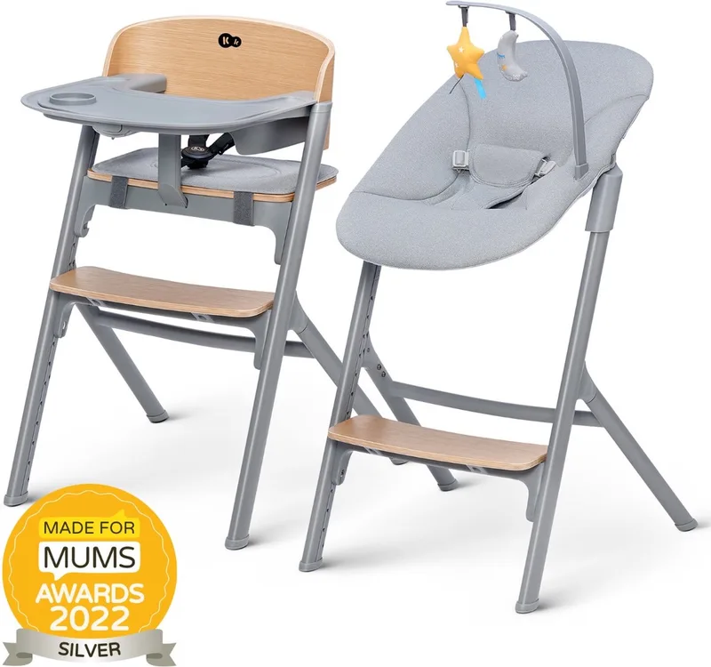 LIVY 4-in-1 Kinderstoel met CALMEE Schommelstoel – Vanaf Geboorte tot 110 kg – Verstelbare Zitting – Ergonomisch Ontwerp – Nederlands Design – Hout de Kinderkraft en Overig – photo produit