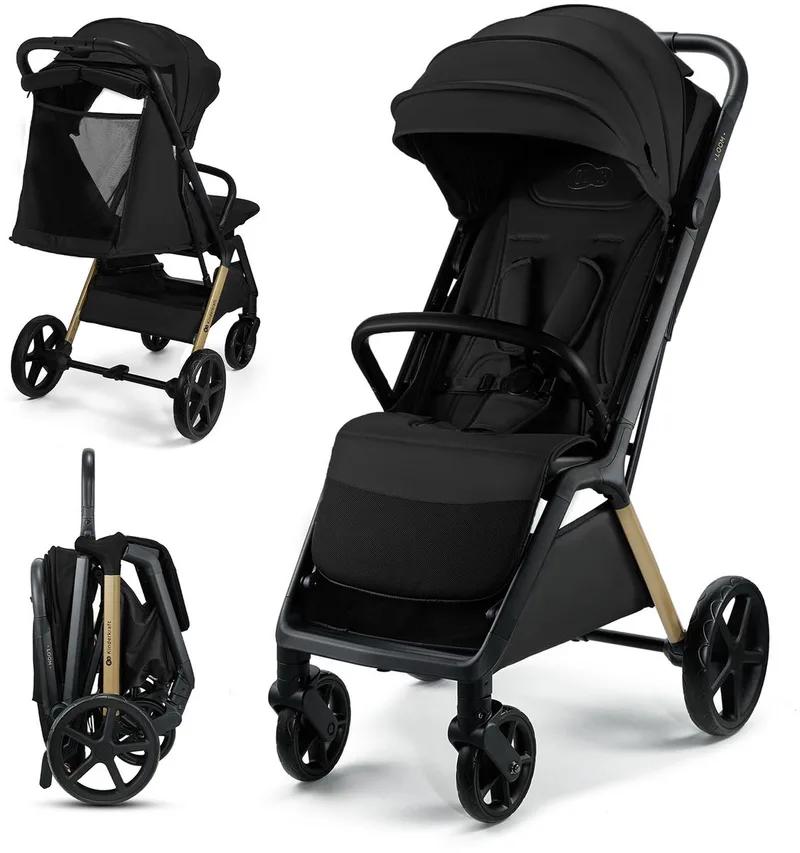 LOOM Buggy – Lichtgewicht & Compact – Automatisch Inklapbaar – Verstelbare Rugleuning de Kinderkraft en Zwart – photo produit