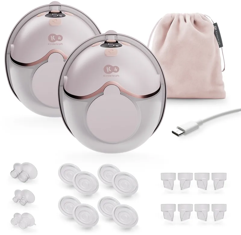 MAMAFLOW DOUBLE - Borstkolf - 2 cups - instelbaar 9 niveaus by Kinderkraft in Roze – product photo