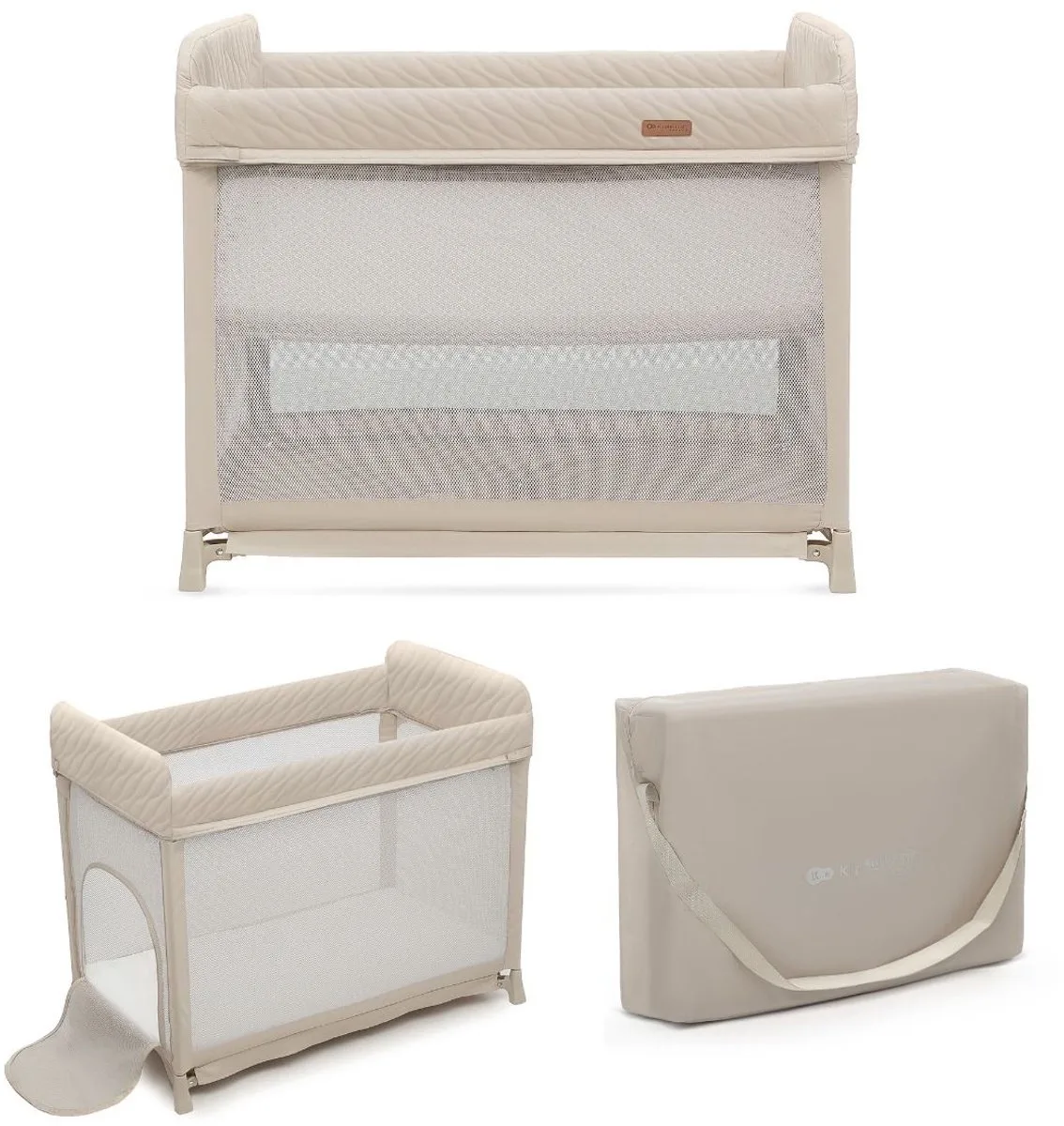 MOON DREAM - Campingbedje - Inklapbaar - Met Hangbodem en Matras by Kinderkraft in Beige – product photo
