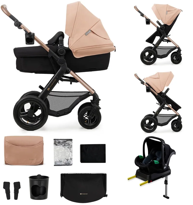 MOOV 2 AIR - Kinderwagen - 4-in-1 - Travel System - Tot 27 kg by Kinderkraft in Beige – product photo