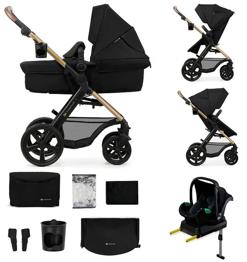 MOOV 2 - Kinderwagen - 4-in-1 - Met Autostoeltje MINK PRO i-Size de Kinderkraft en Zwart – photo produit