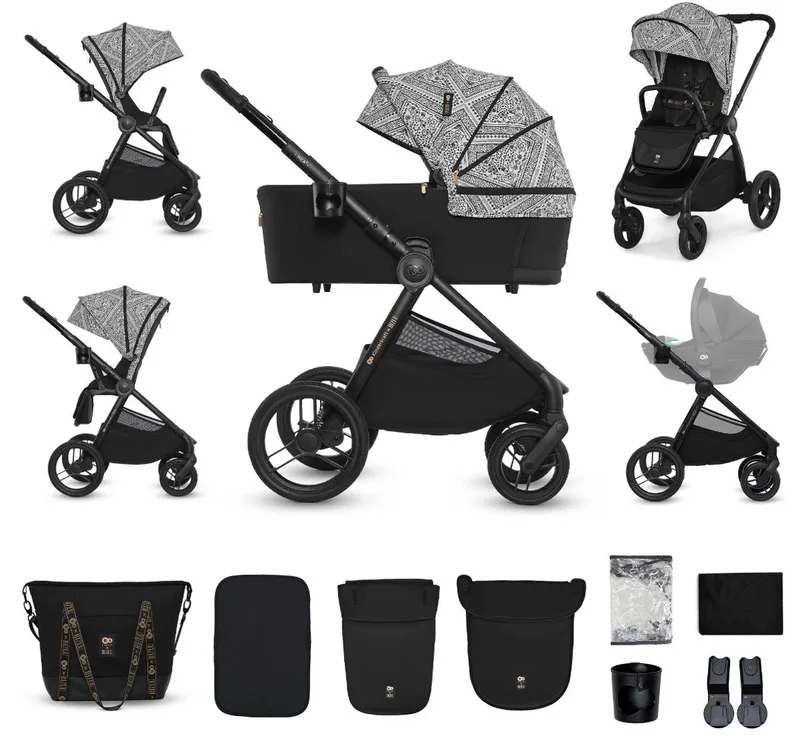 NEA 2 2-in-1 Kinderwagen – Reiswieg & Wandelzitje – Tot 22 kg – Lichtgewicht & Wendbaar van Kinderkraft in Lunar Black – productfoto