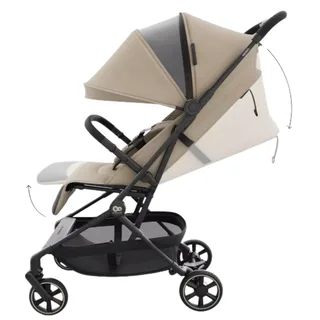 NEBO - Buggy - Verstelbare Rugleuning - Handbagageformaat by Kinderkraft in Beige – product photo 3 of 4
