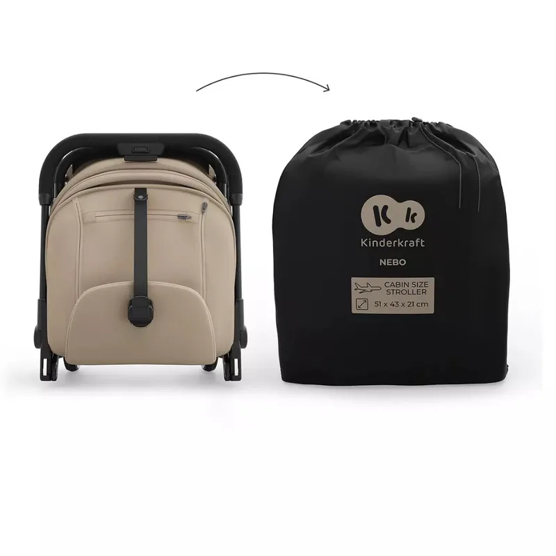 NEBO - Buggy - Verstelbare Rugleuning - Handbagageformaat by Kinderkraft in Beige – product photo 4 of 4
