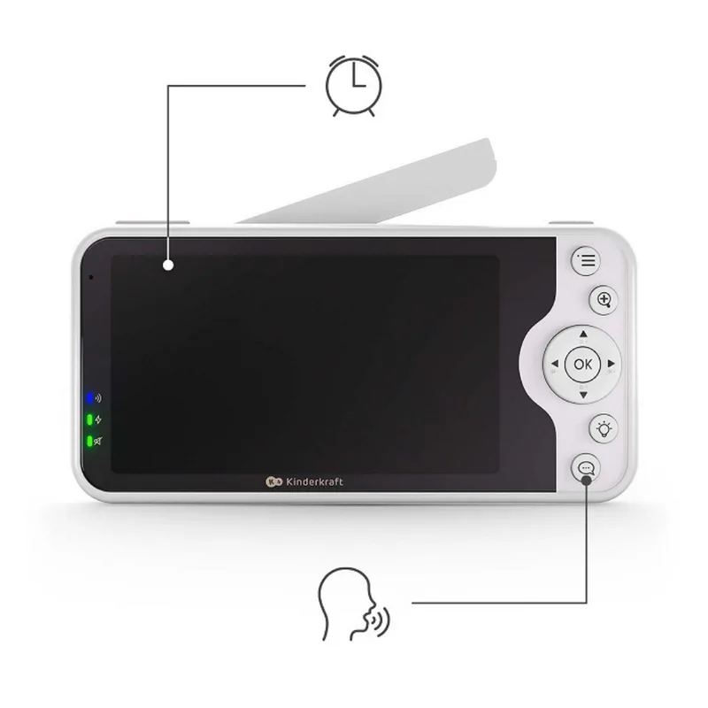 NITEEYE GLOW - Babyfoon met camera - Full HD - 5 inch - Zonder wifi by Kinderkraft in White – product photo 3 of 4