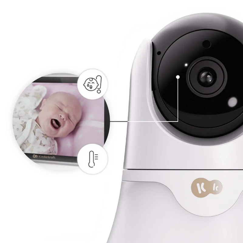 NITEEYE GLOW - Babyfoon met camera - Full HD - 5 inch - Zonder wifi by Kinderkraft in White – product photo 2 of 4